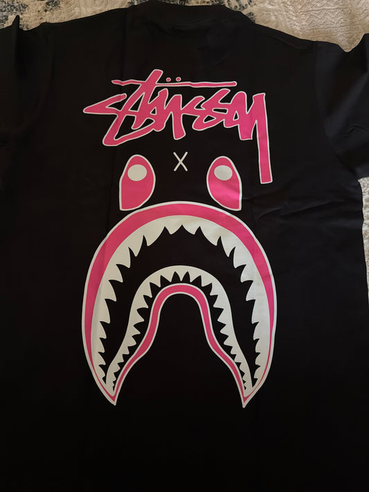 Pink face Bape tee