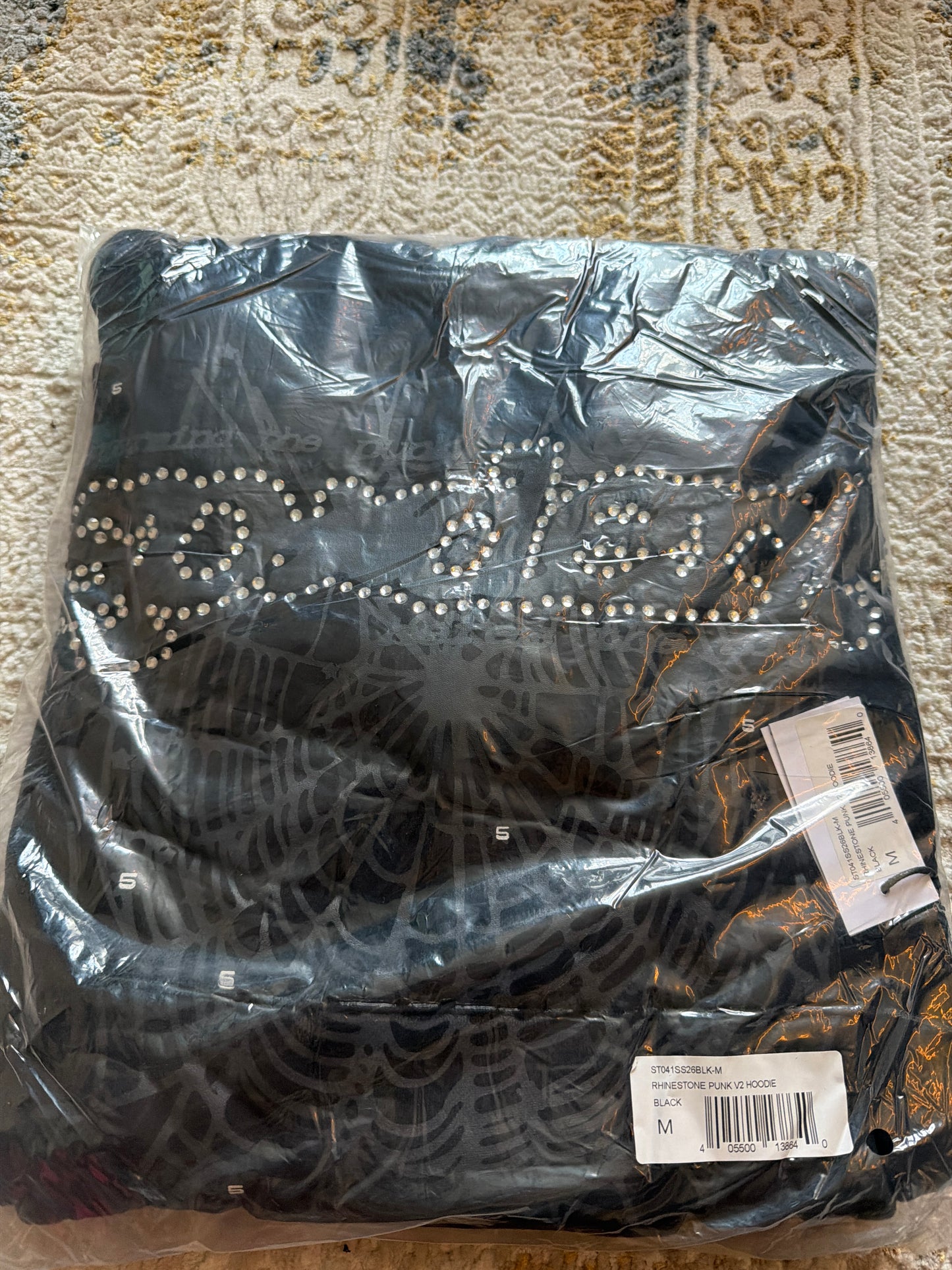 Black rhinestone sp5der