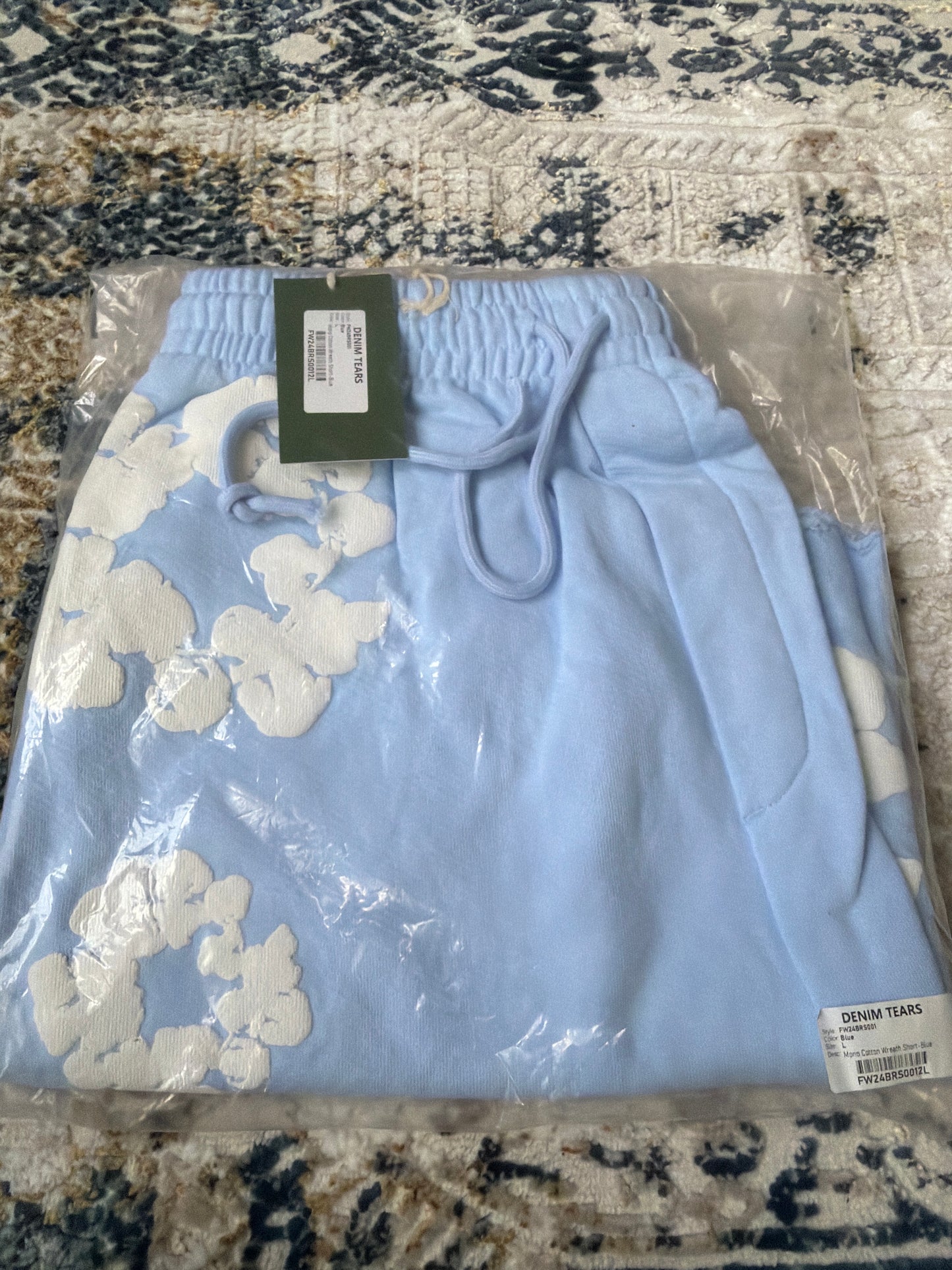 Light blue denim shorts