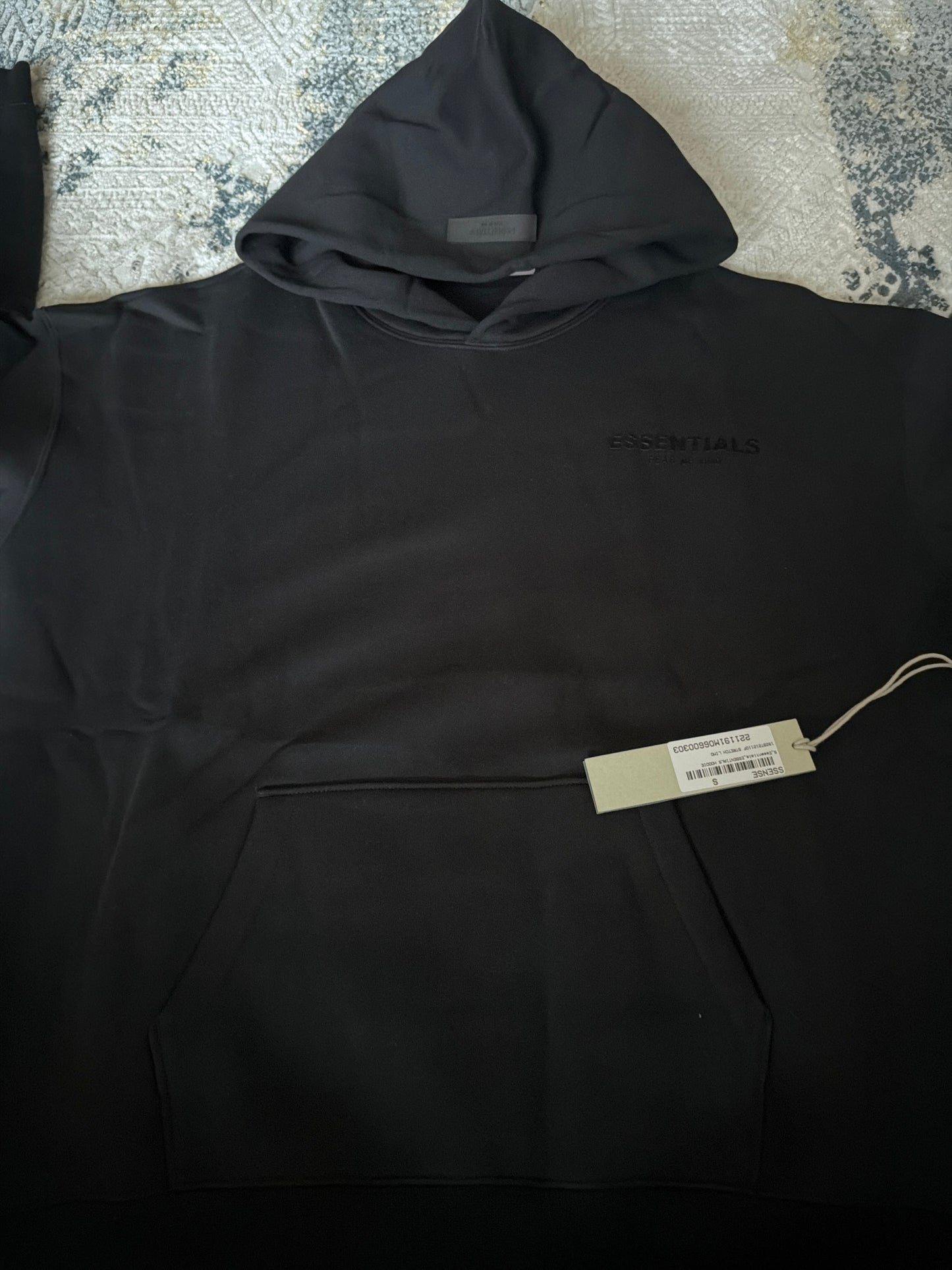 Black essentials hoodie