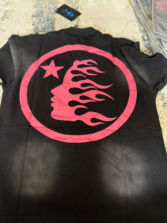 Black /pink rhinestone hellstar