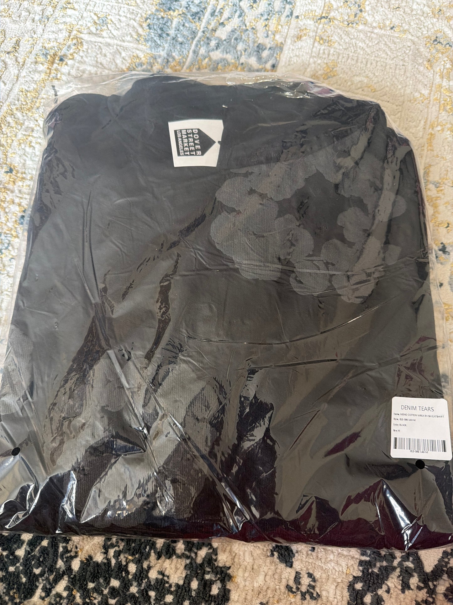 Black on black denim hoodie