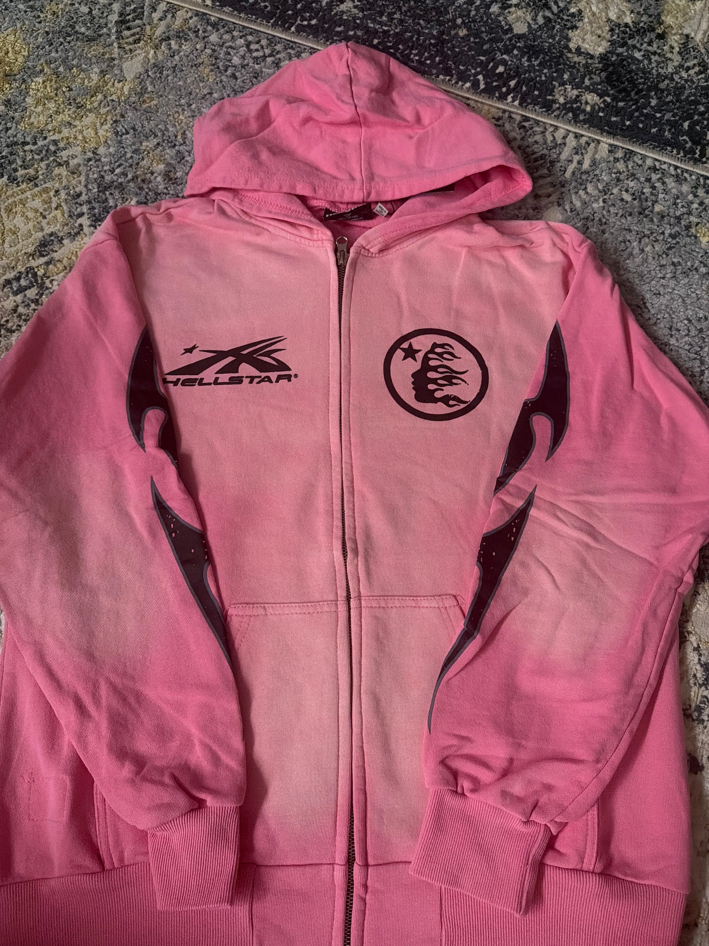 Pink hellstar zip up