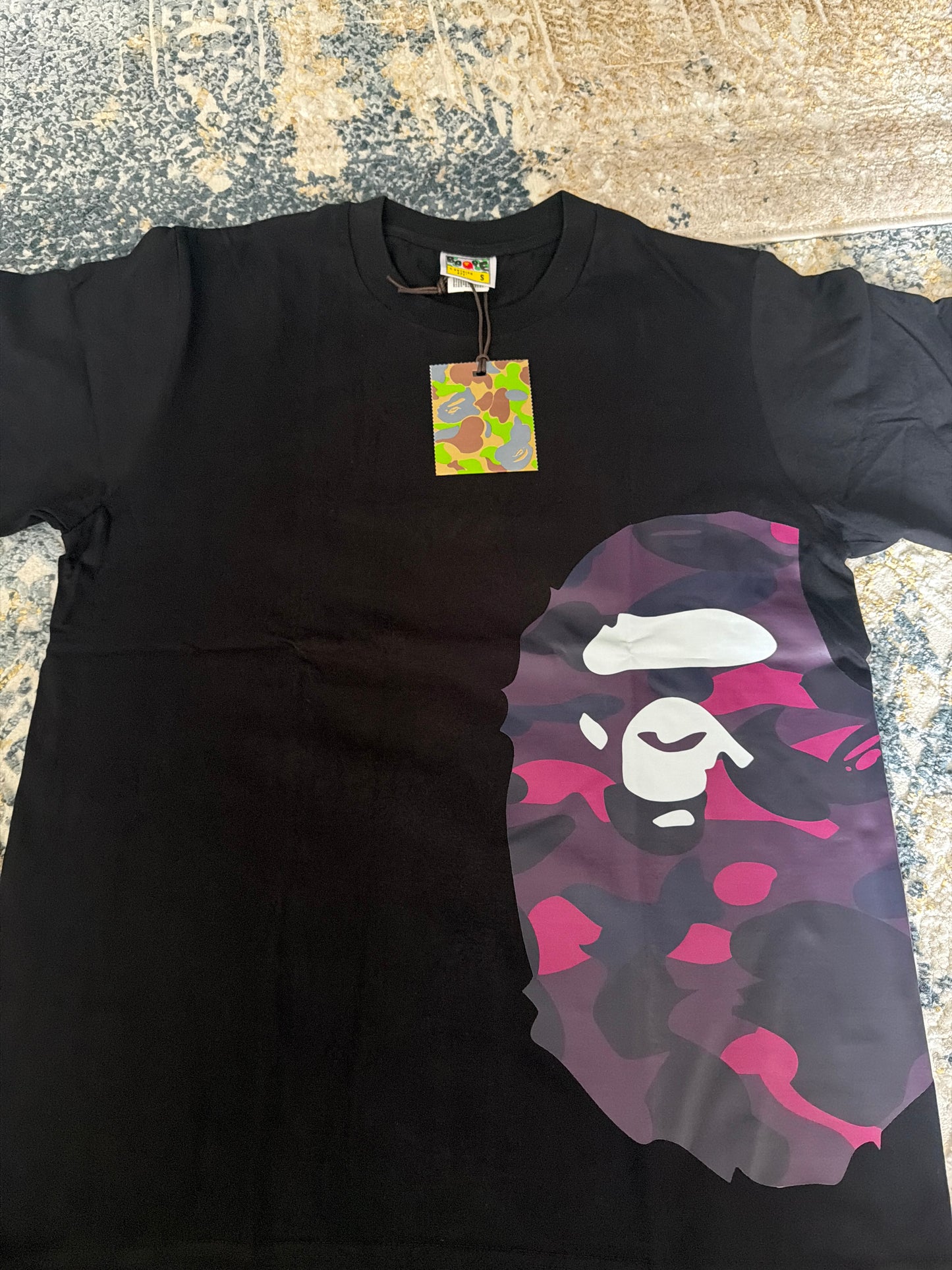 Black/purple Bape tee