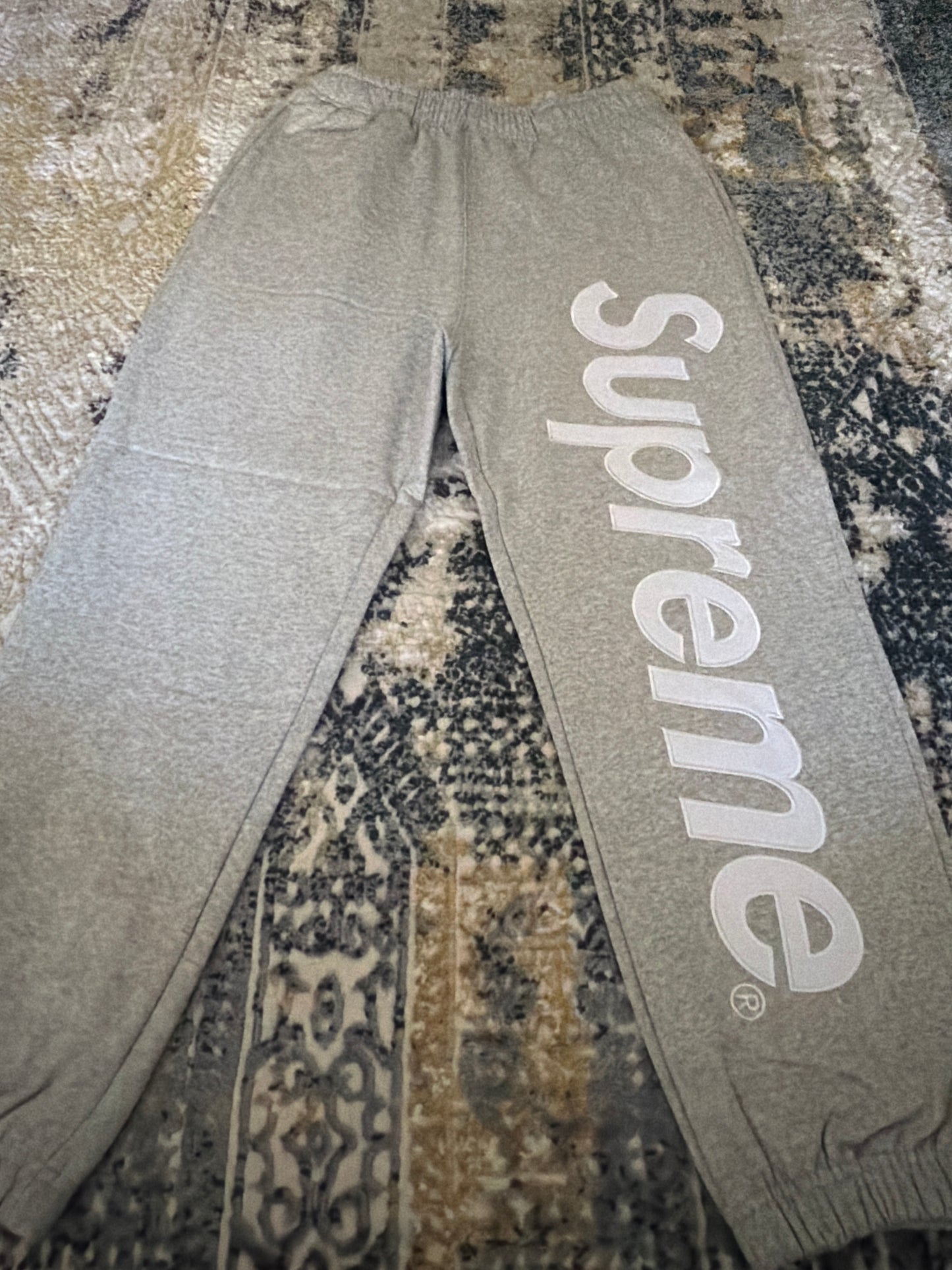 Grey supreme sweats