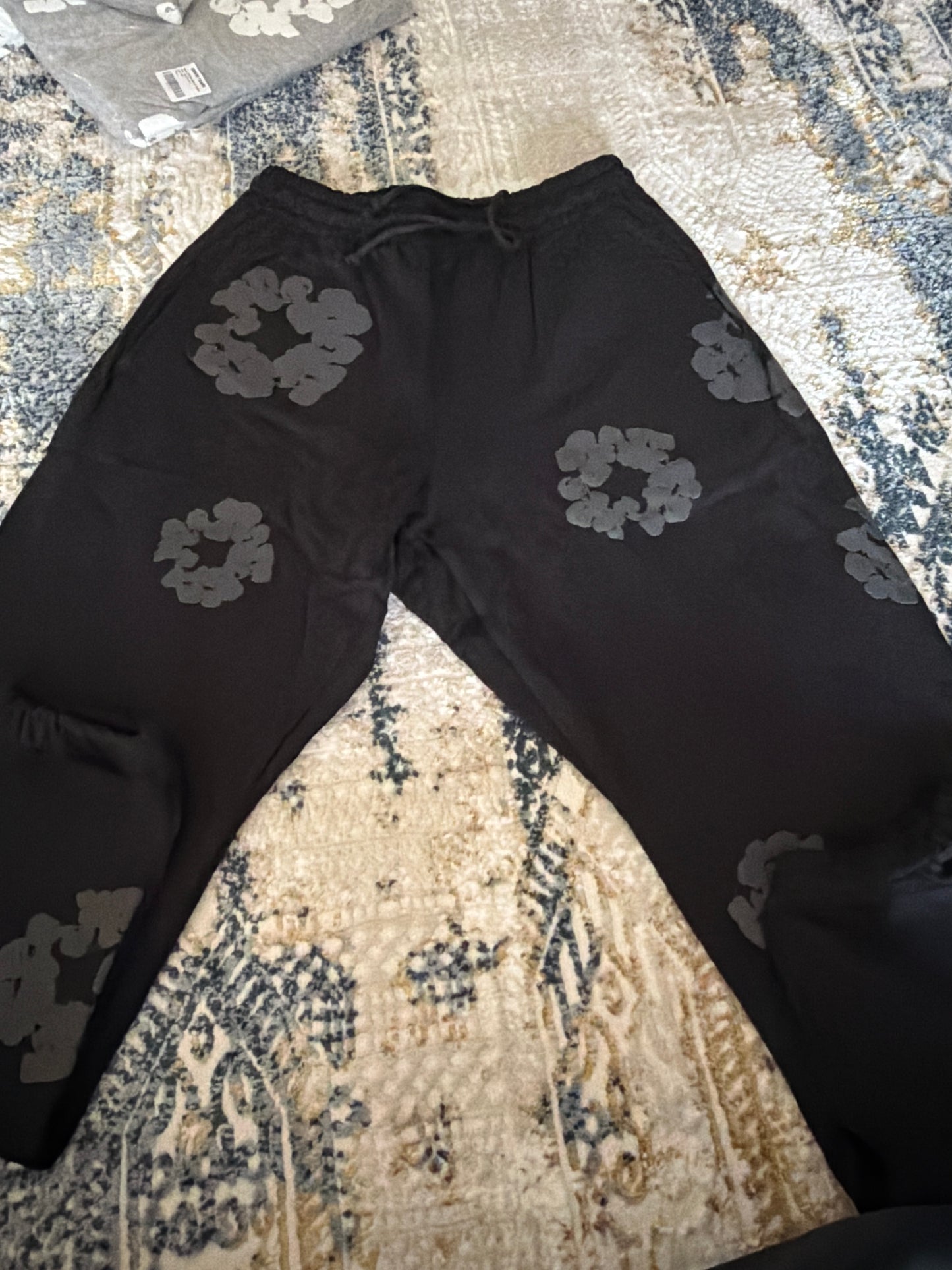 Black on black denim sweats