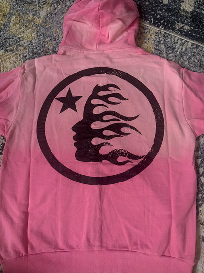 Pink hellstar zip up