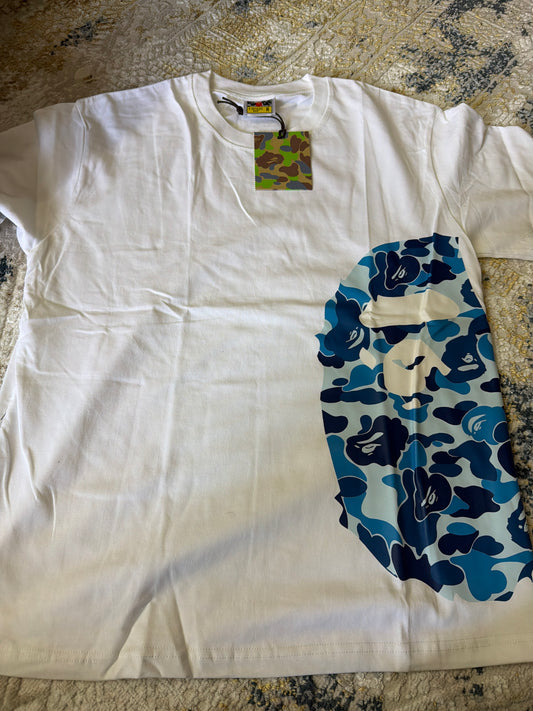 White/Blue Bape shirt