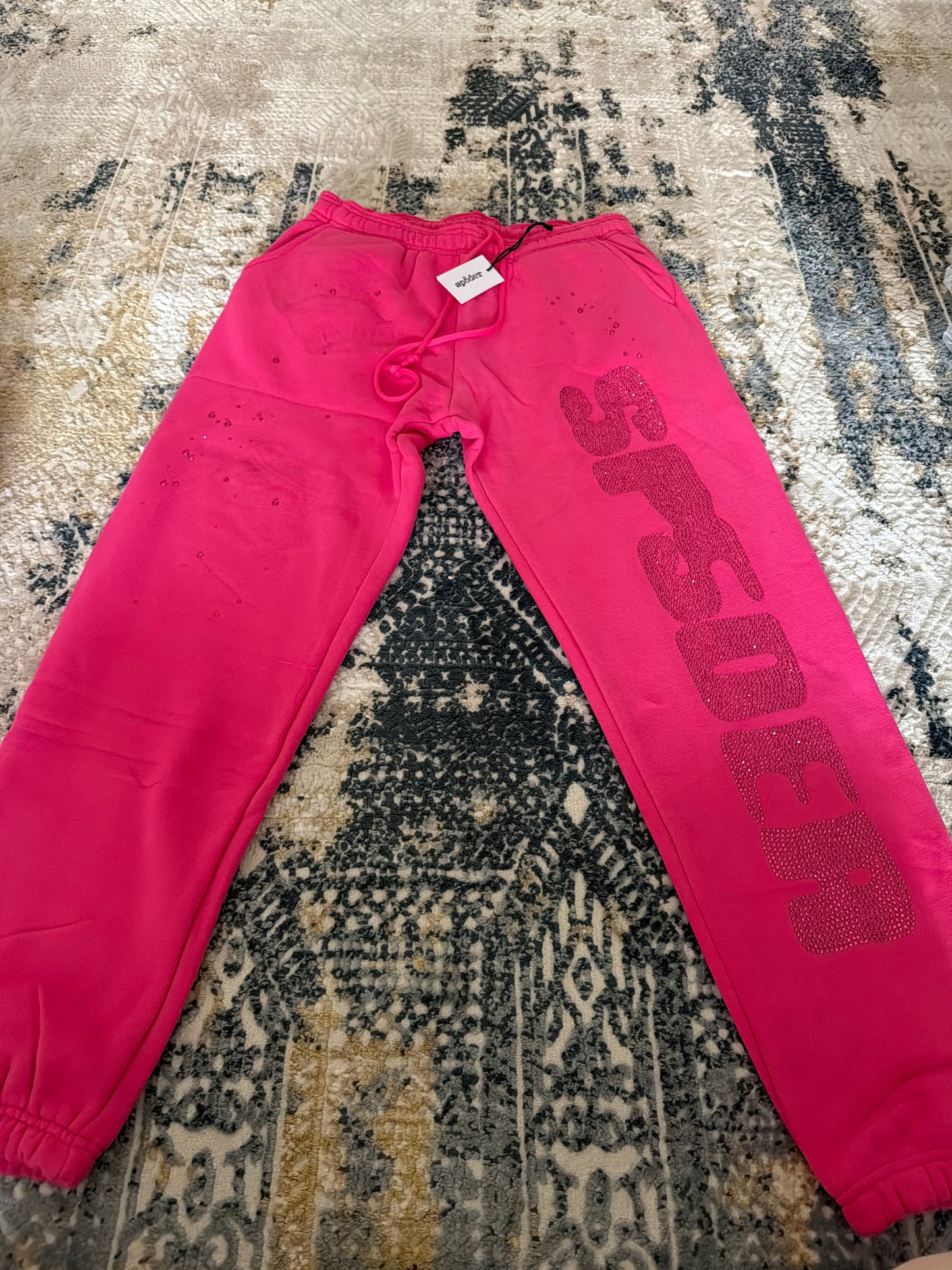 Pink sp5der sweats
