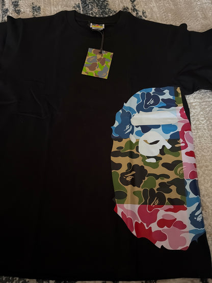 Green,blue,pink Bape tee