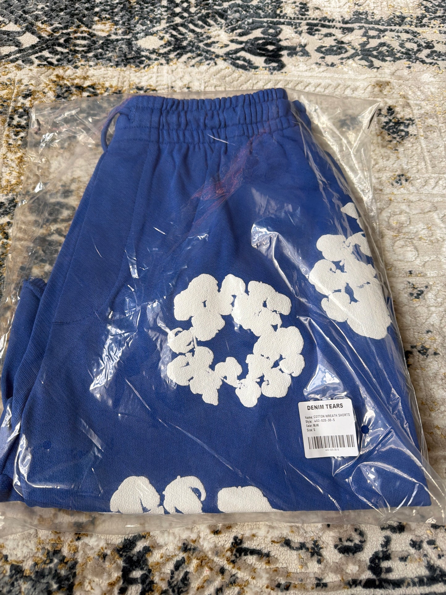 Dark blue denim shorts