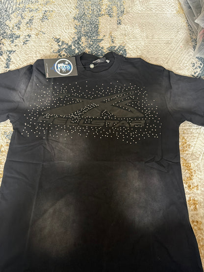 Black on black rhinestone hellstar