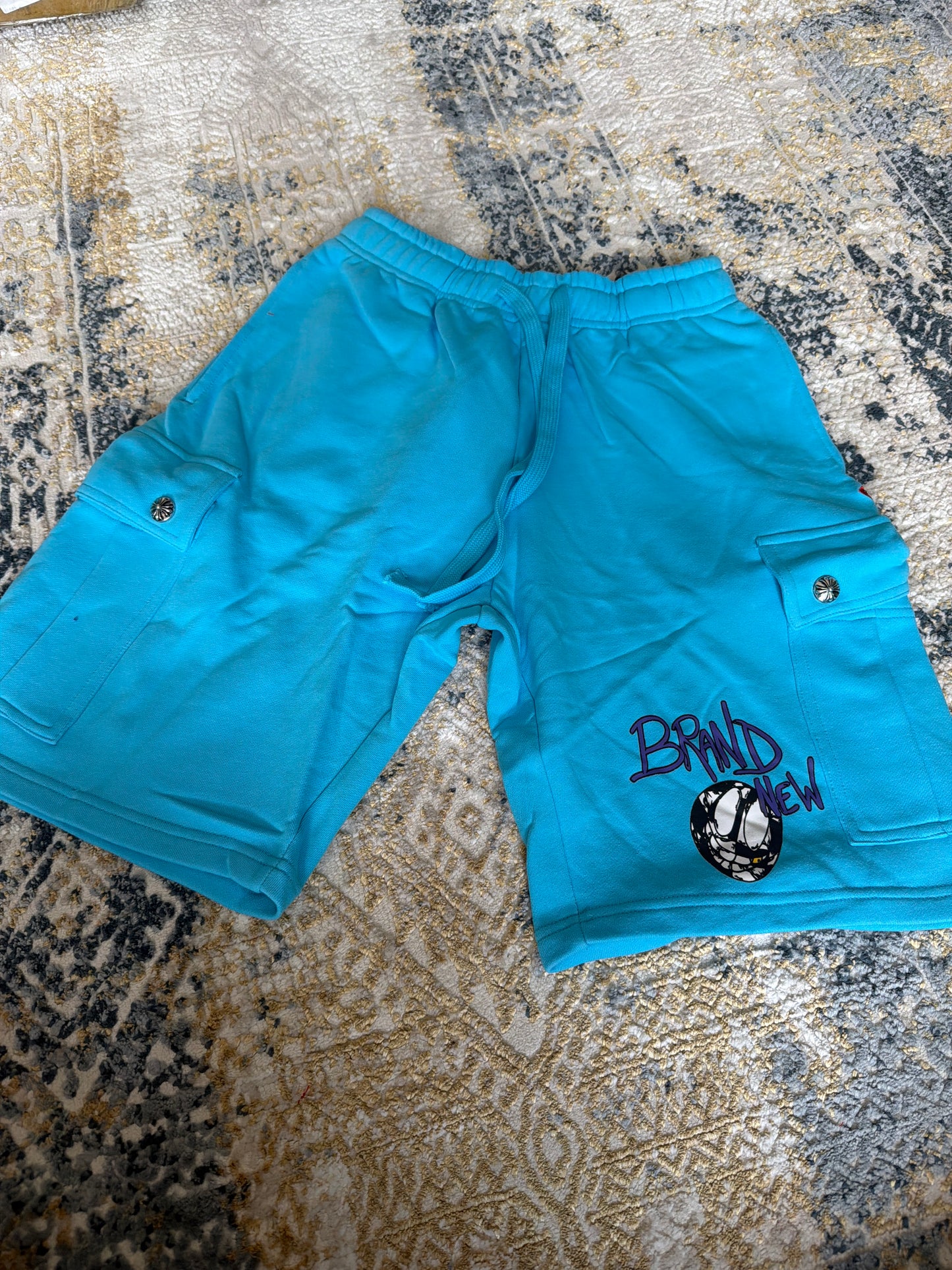 Light blue chrome shorts