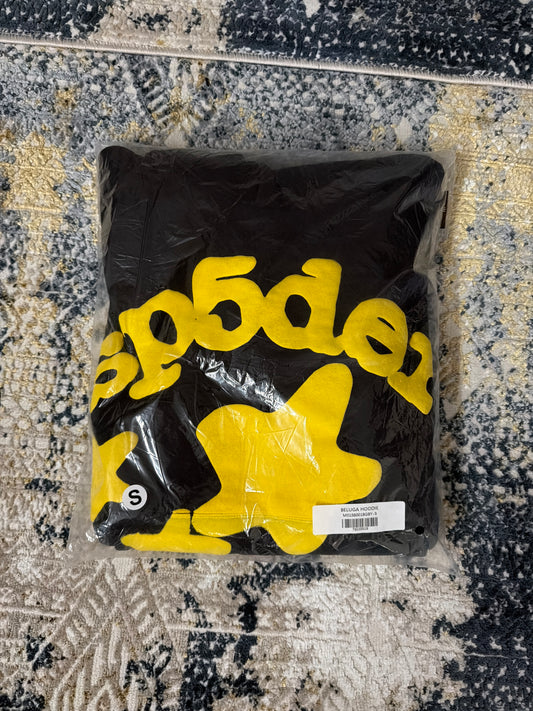 Black n yellow Sp5der Hoodie