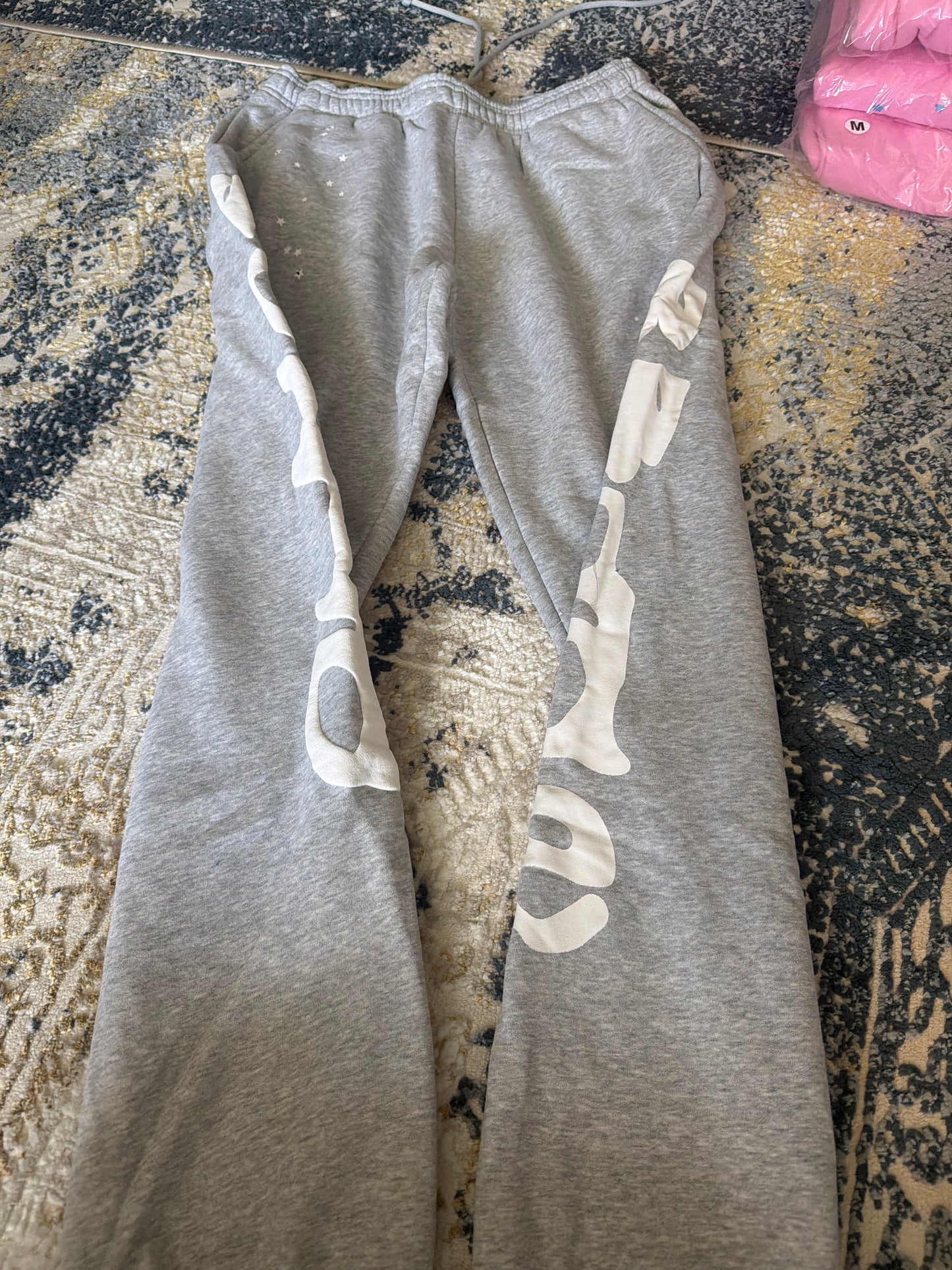 Grey sp5der sweats