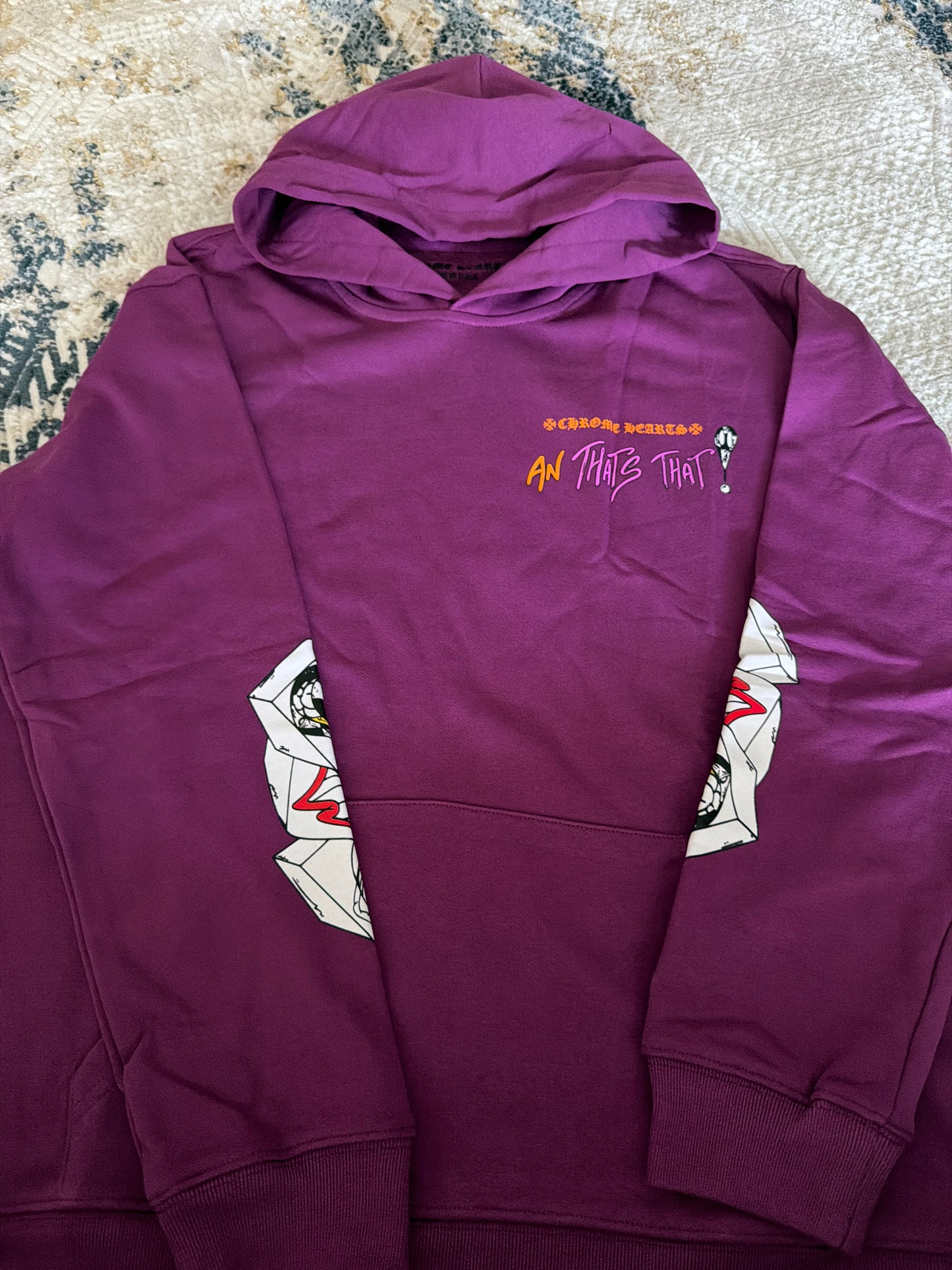 Dark purple chrome hoodie