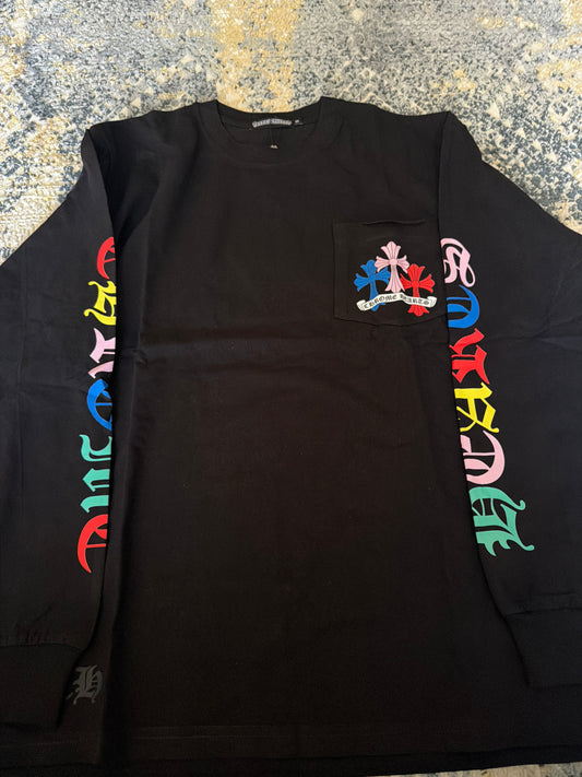 Black rainbow chrome long sleeve