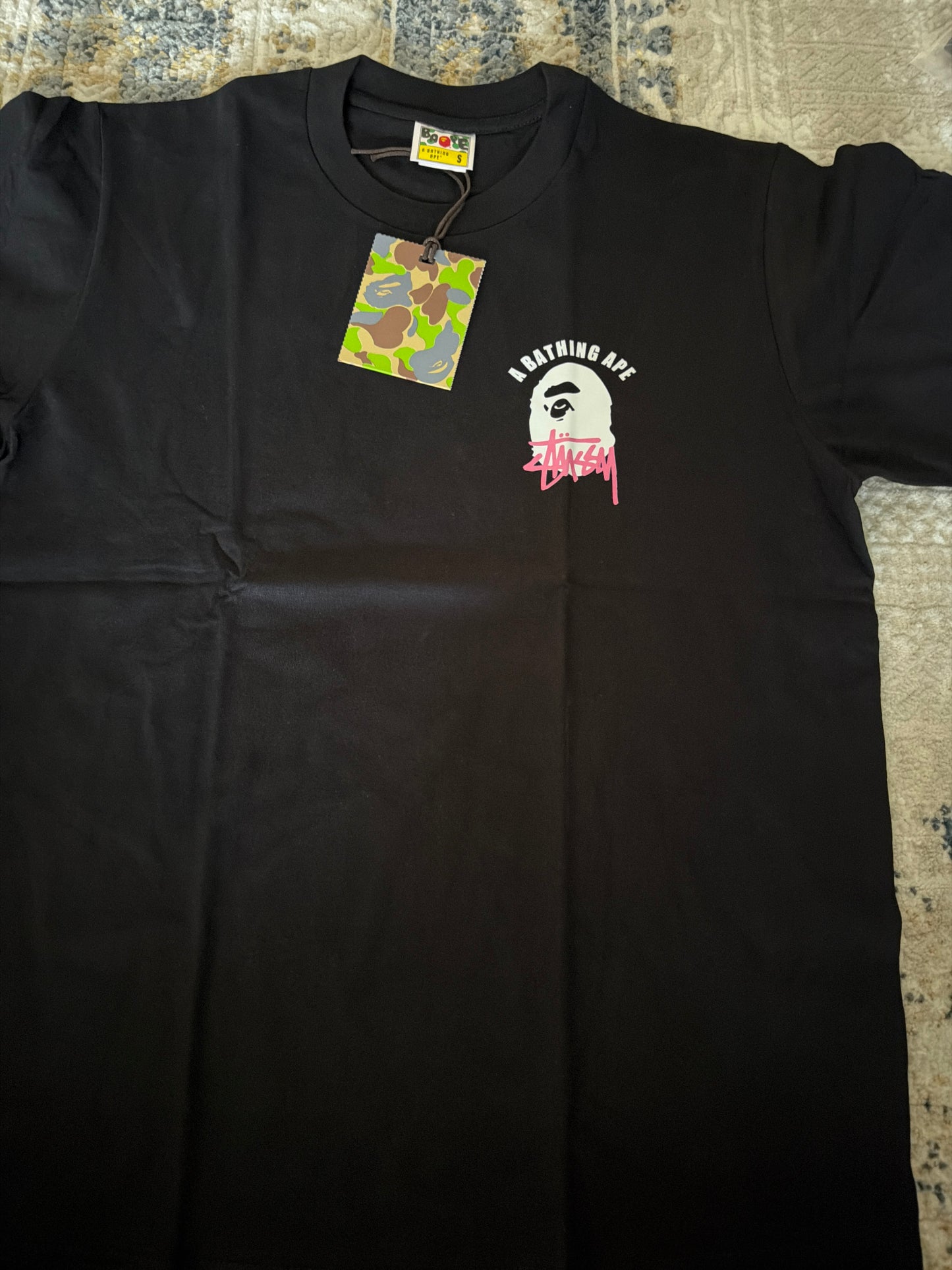 Pink n white Bape tee