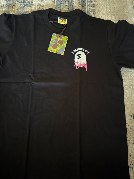 Pink n white Bape tee