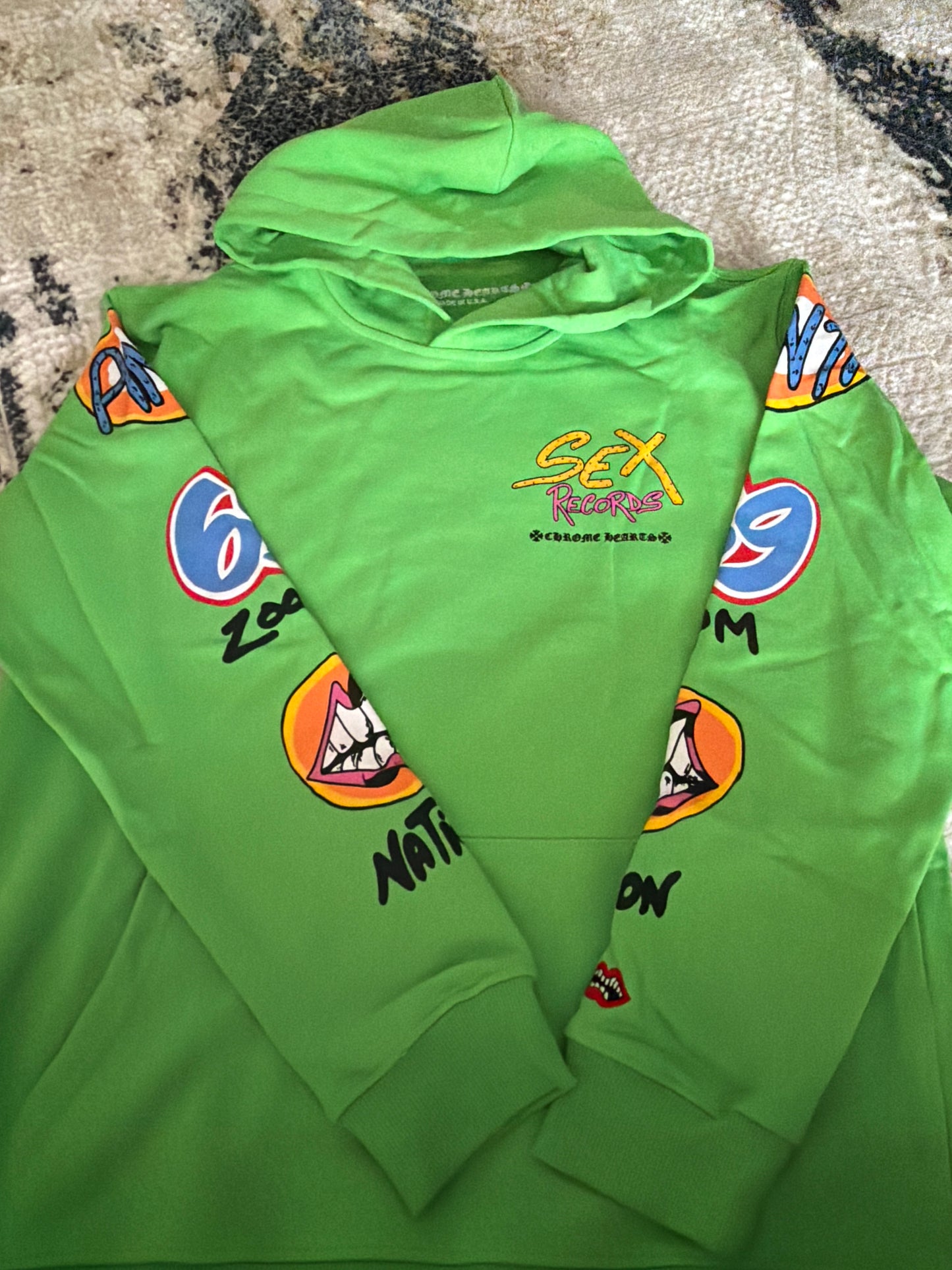 Green chrome hoodie