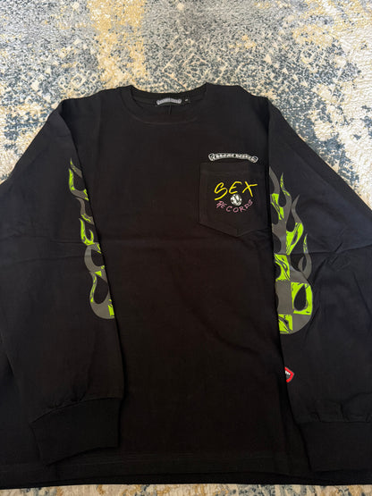 Black/green chrome long sleeve