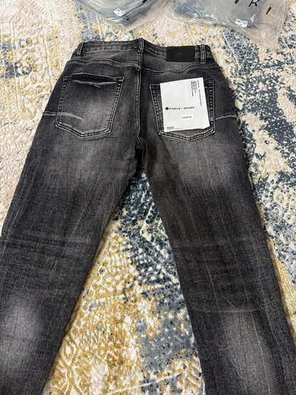 Black purple jeans