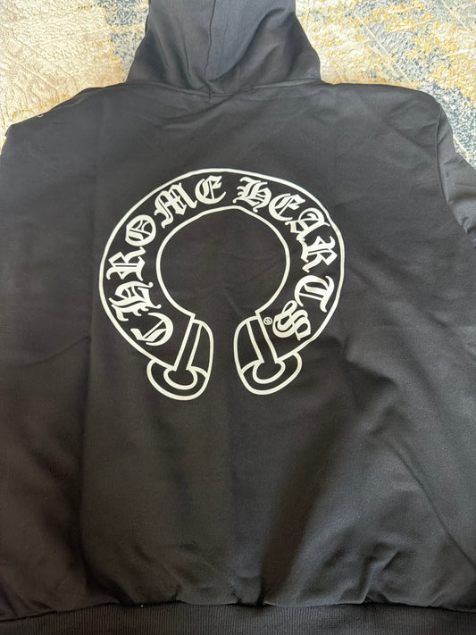 Black chrome zip up