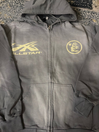 Grey hellstar zip up