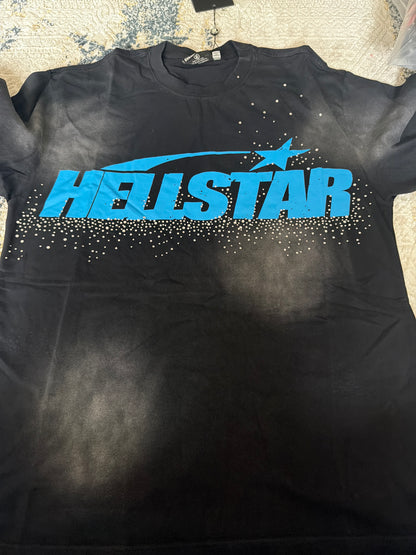 Black /blue rhinestone hellstar