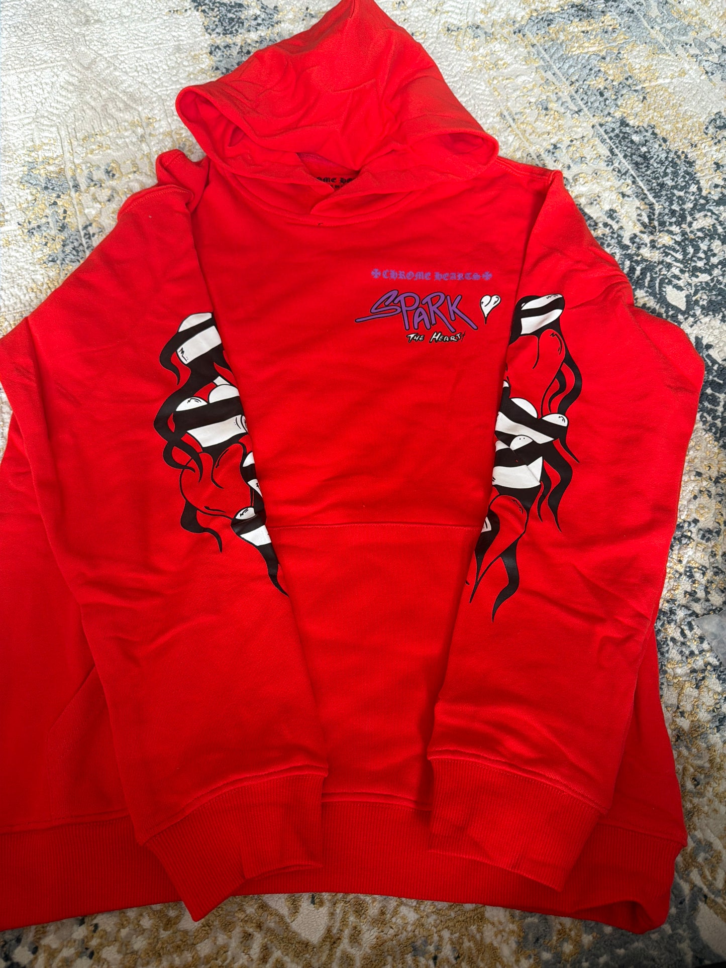 Red chrome hoodie