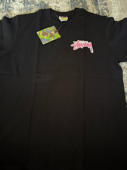 Black n pink Bape tee