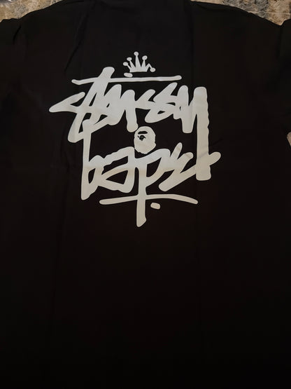 Black n white Bape tee