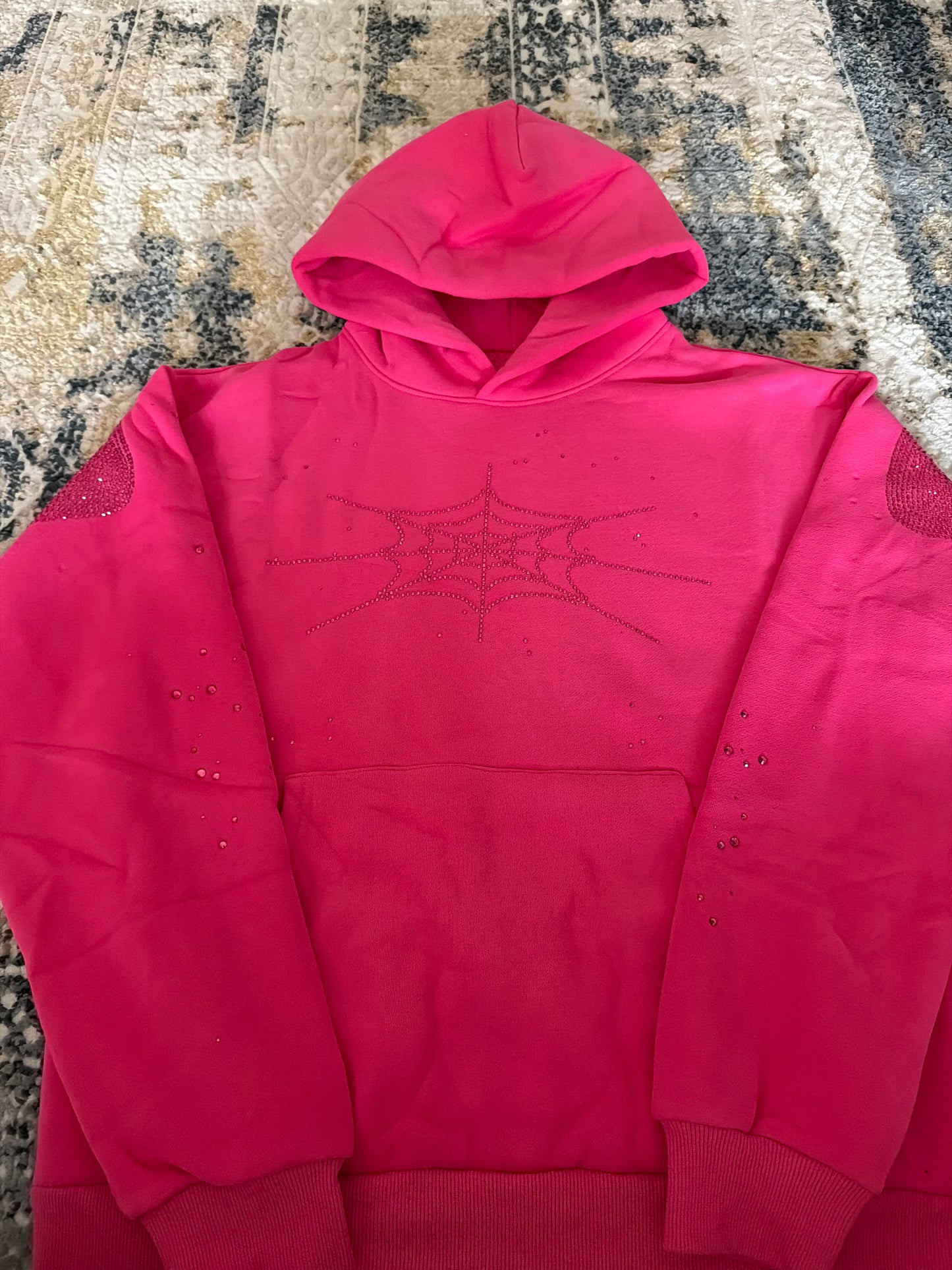 Pink sp5der hoodie