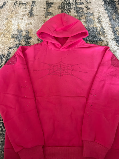 Pink sp5der hoodie