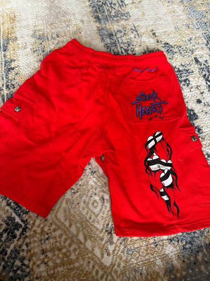 Red chrome shorts