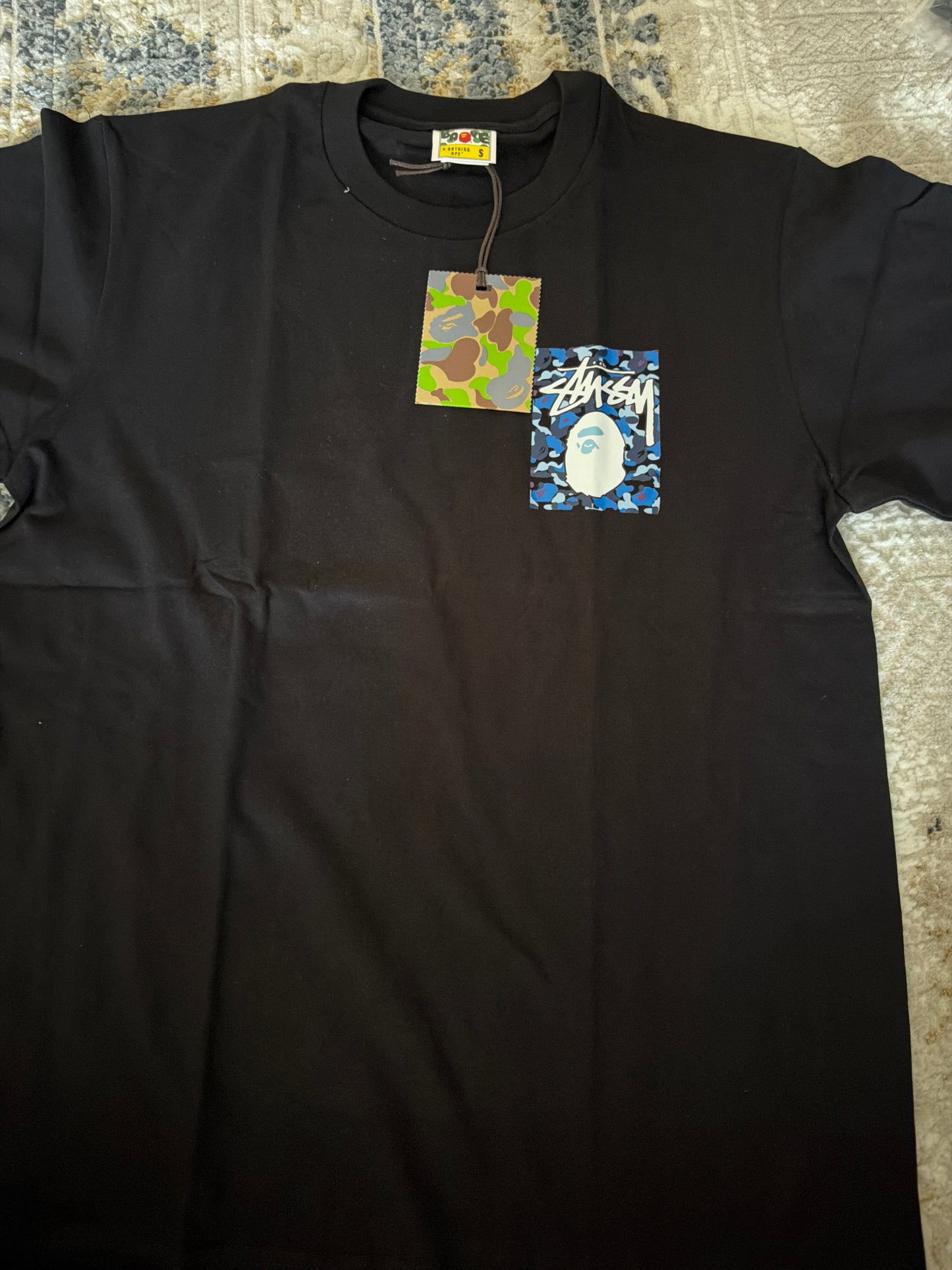 Blue n white Bape tee
