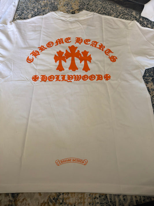 White/orange chrome long sleeve
