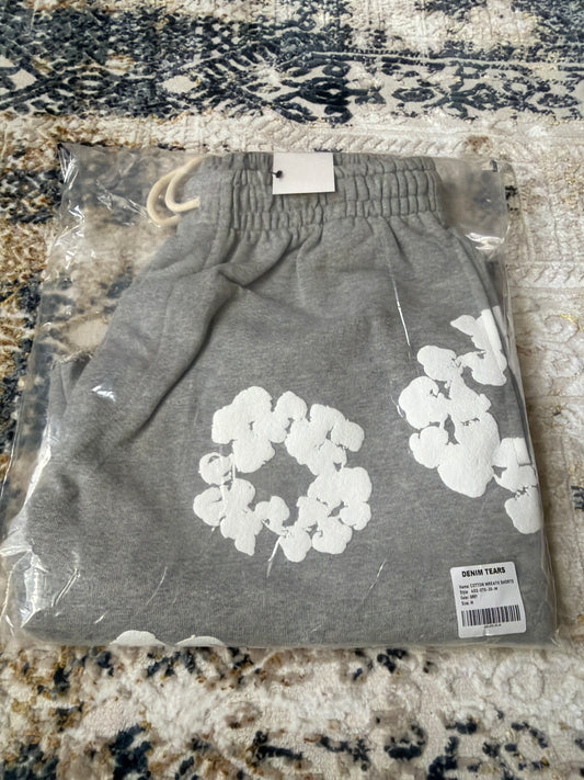 Grey denim shorts