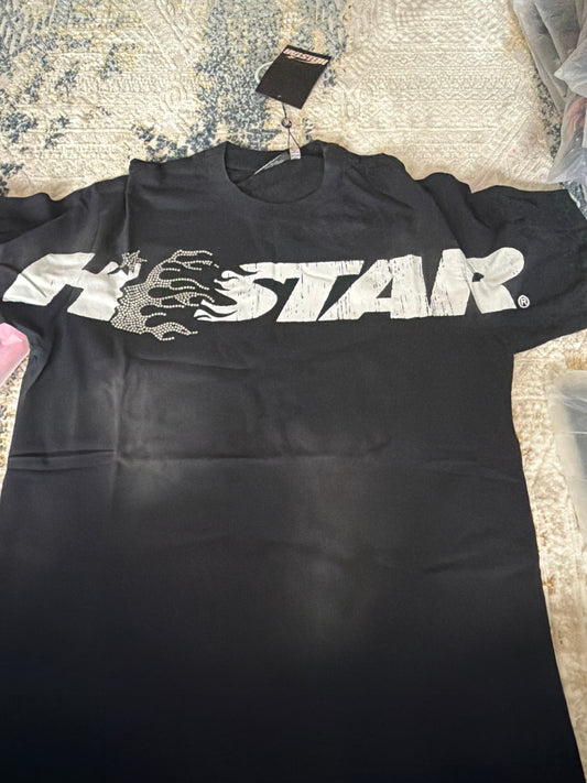 Black rhinestone hellstar