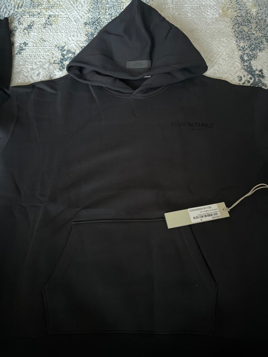 Black essentials hoodie