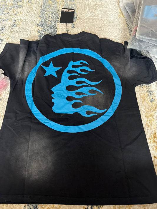 Black /blue rhinestone hellstar