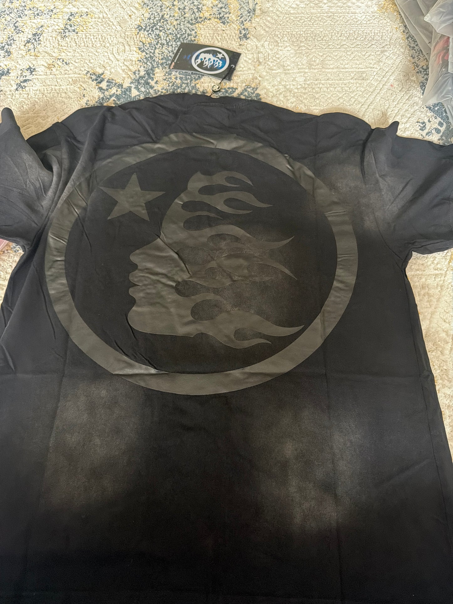 Black rhinestone hellstar