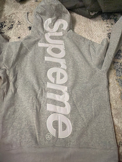 Grey supreme hoodie