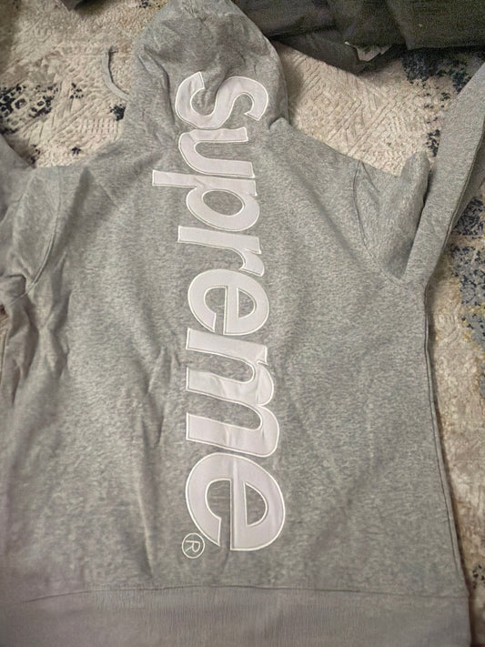 Grey supreme hoodie