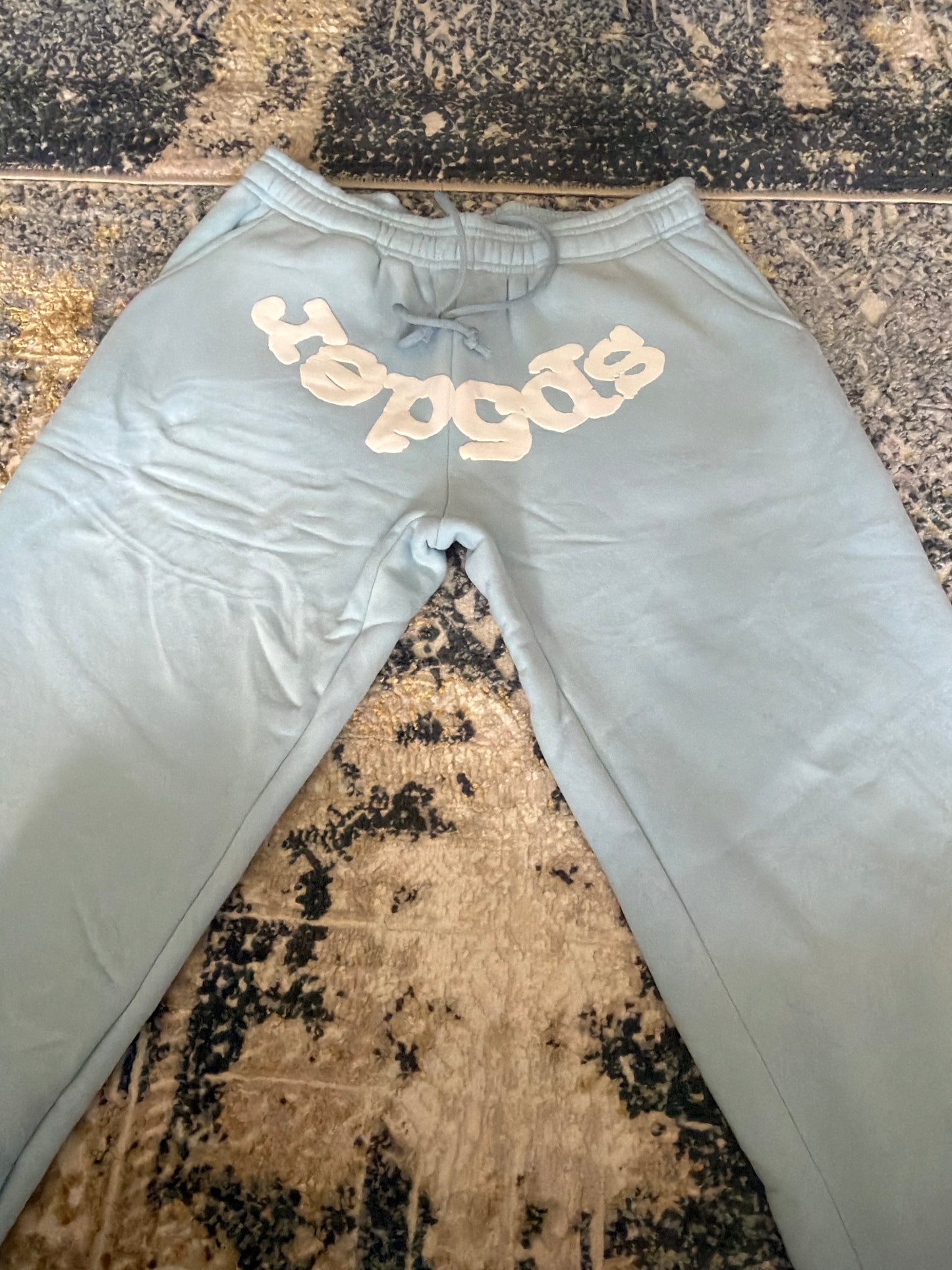 Sky blue sweats