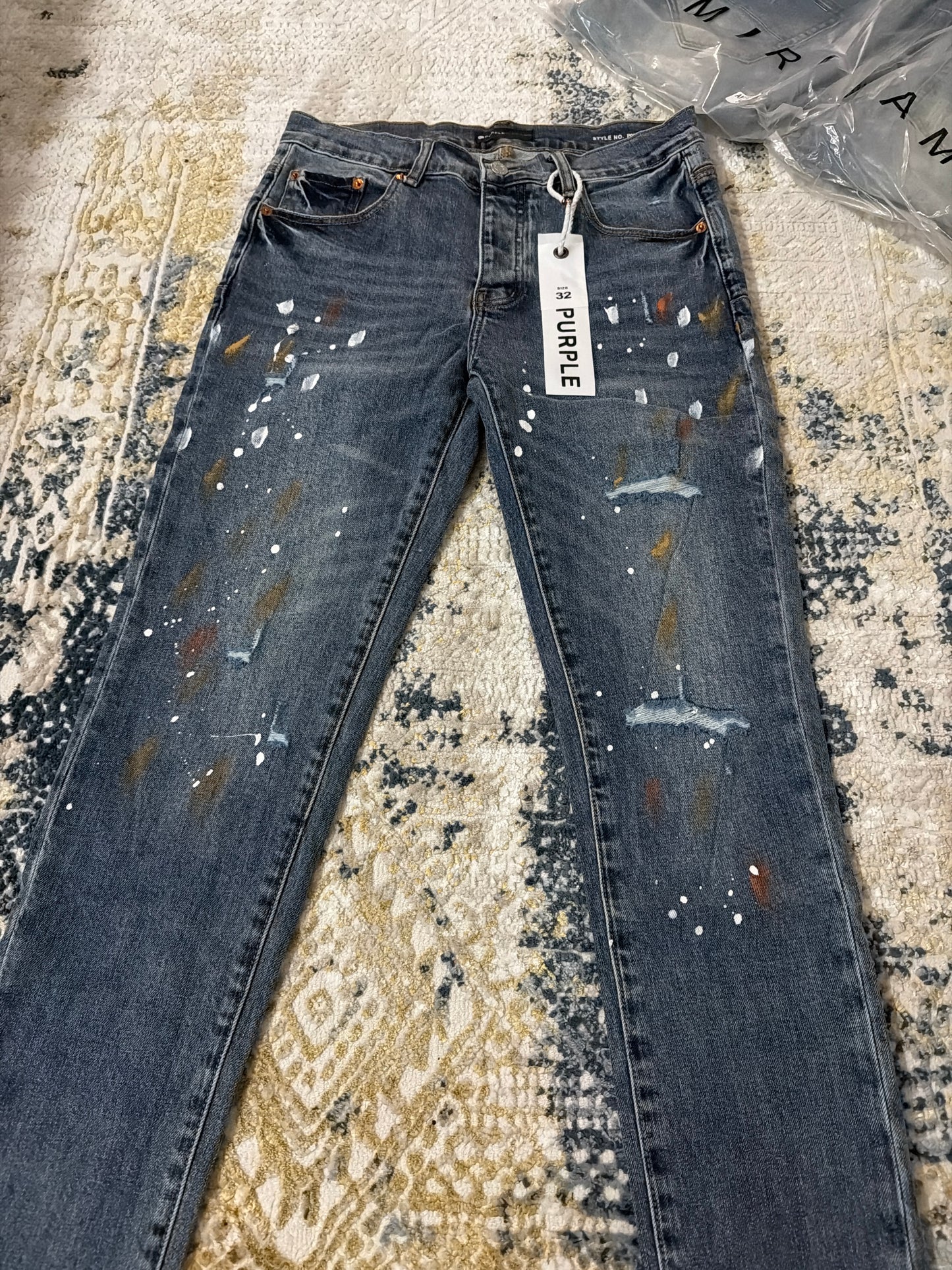 Dark blue purple jeans
