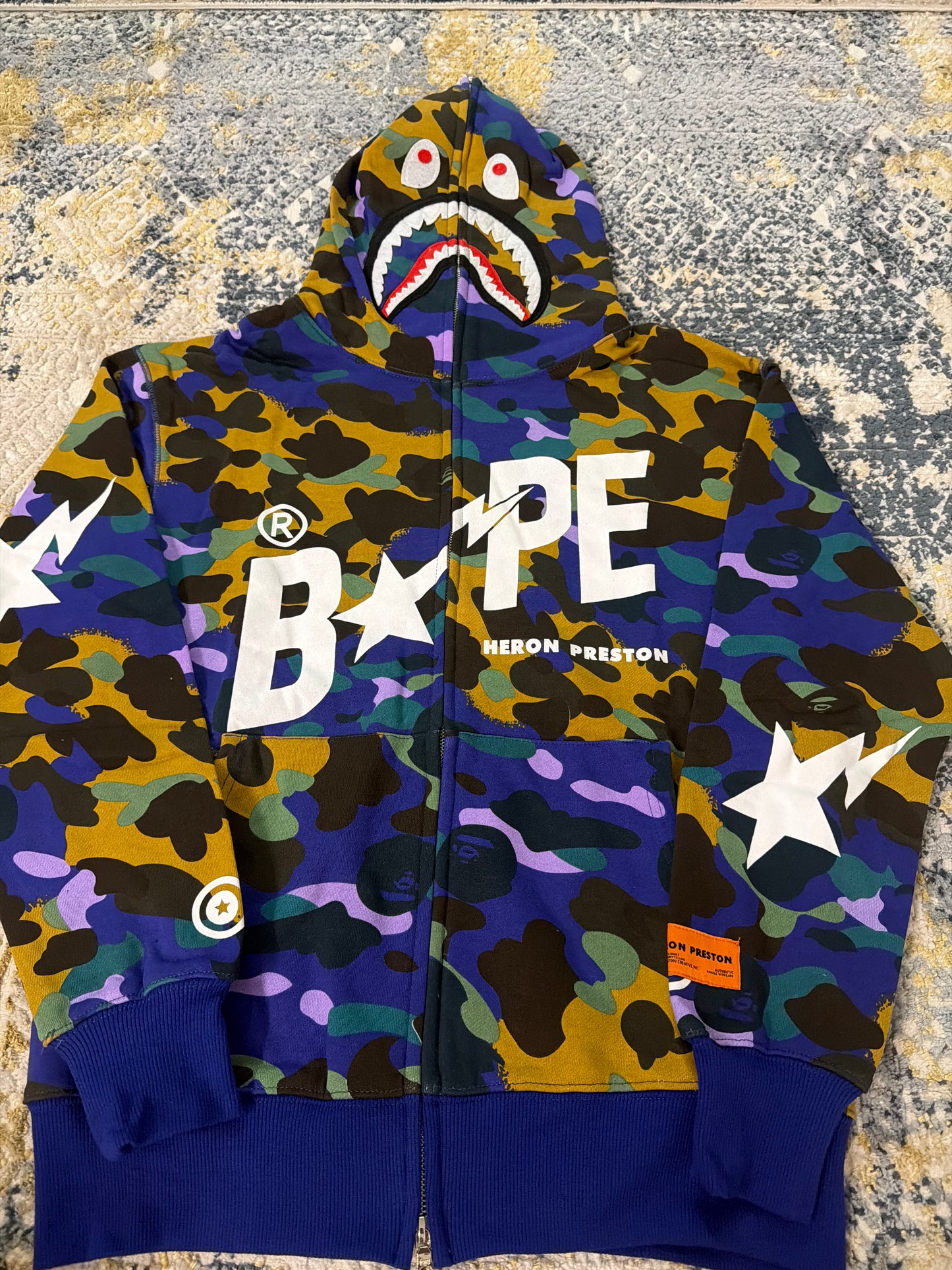 Multi color Bape zip up