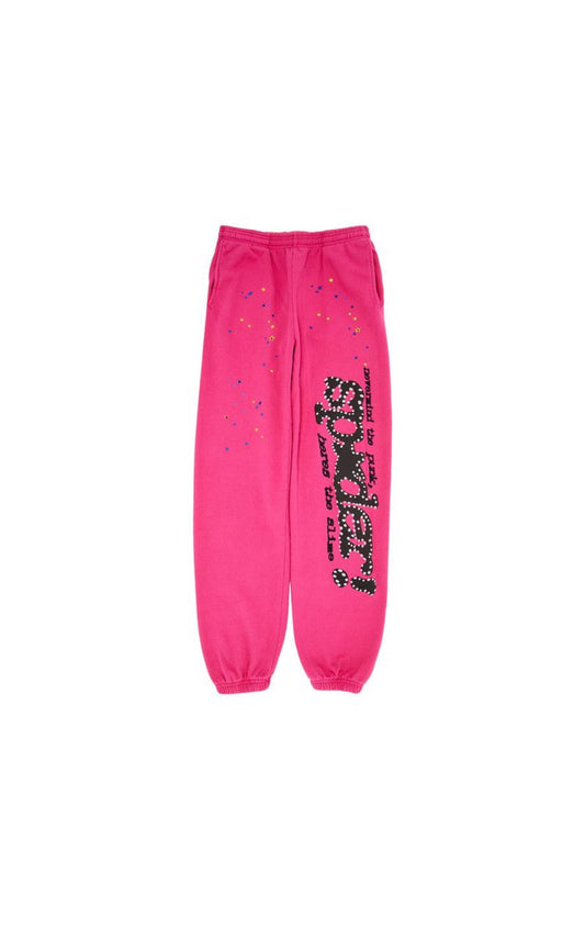 V2 pink sp5der sweats