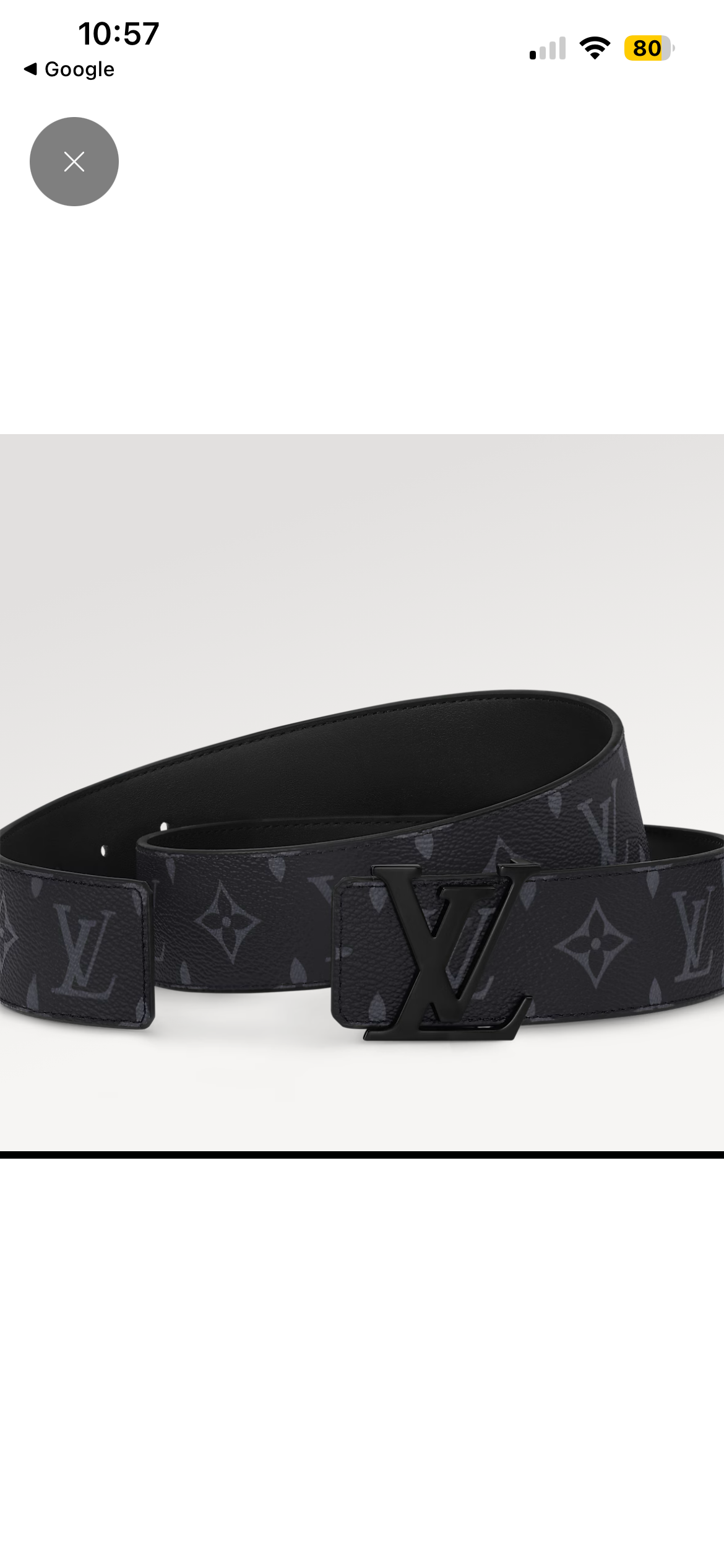 Black LV belt
