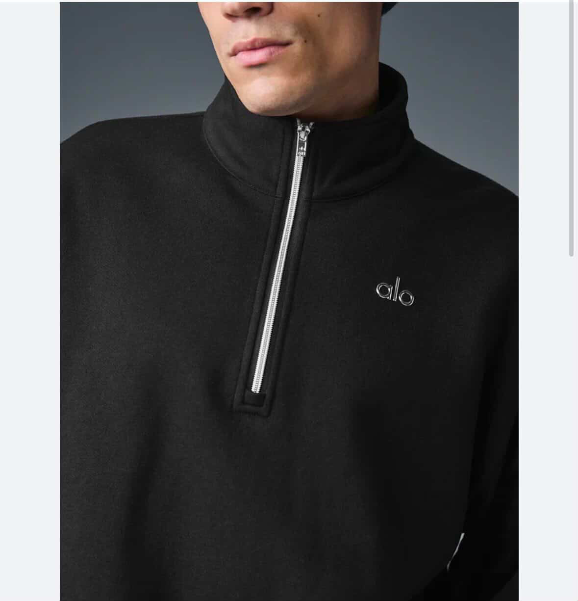Black alo quarter zip